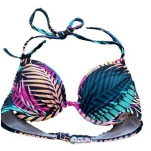Womens Multi Color Tropical Bikini Top 32A